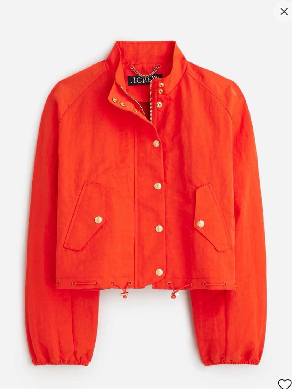NWT J.Crew Collection Lightweight Bomber Jacket Poppy Small